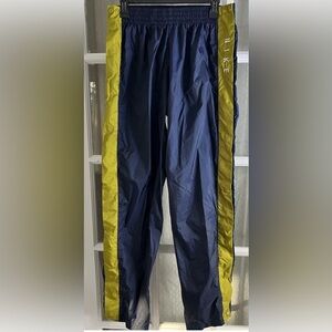 1990s Nike Side Snap Tear Away Pants Mens Large Blue Baggy Y2K Windpants Vintage